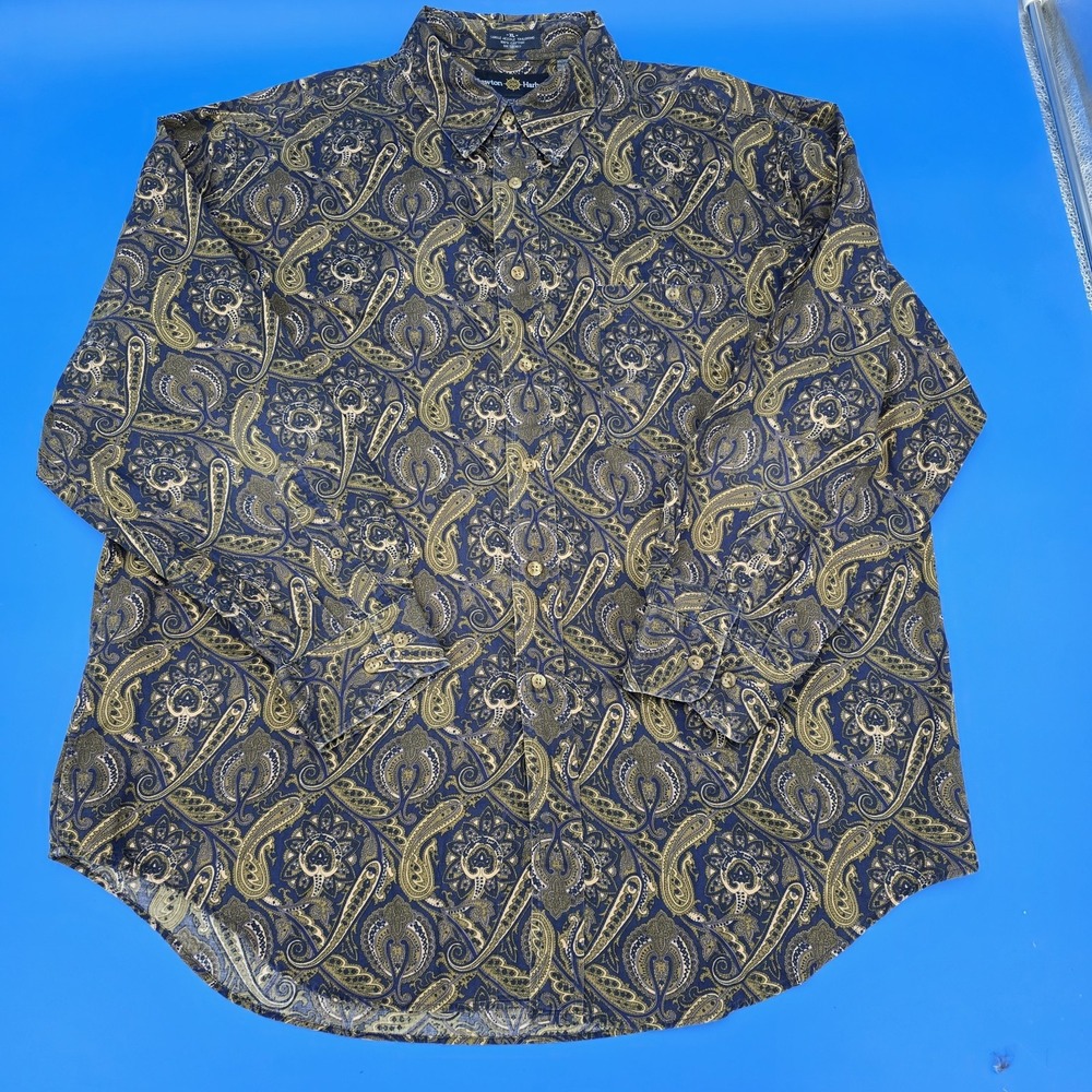 Lawton Harbor L/S‎ Paisley Print Men's Shirt XL